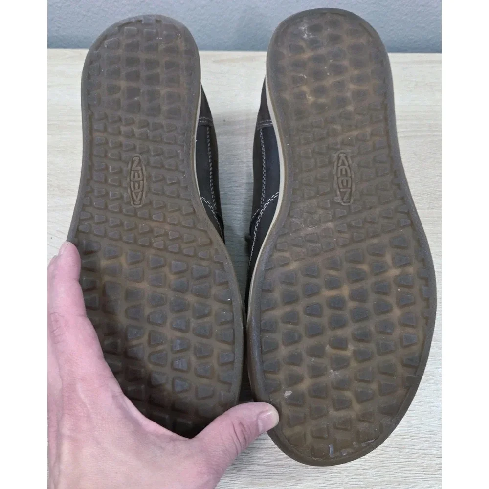 Keen (Men's Size 10) Glenhaven Sneaker Brown Leather Casual Comfort Shoes‎